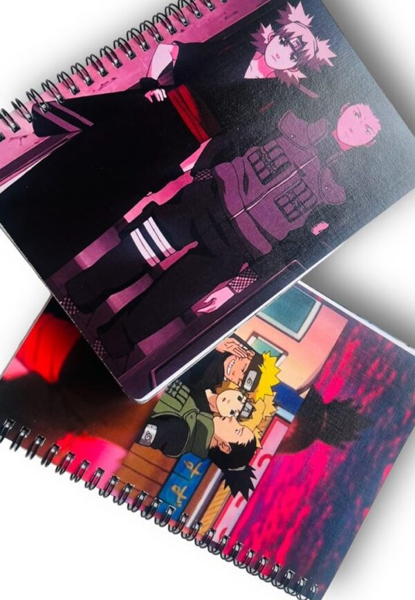 Goku Ki Dukan Shikamaru X Temari Love Notebook/Sketchbook with 24 artcovers of them & free stickers also - for writing your journals or drawing purpose with 120GSM OFF-White Color Paper - Image 2