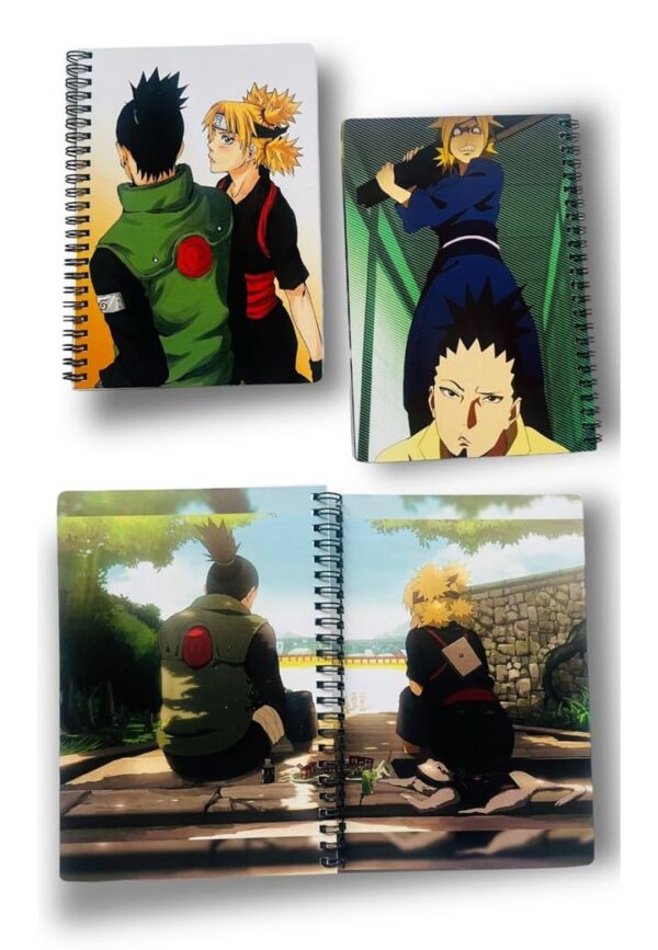 Goku Ki Dukan Shikamaru X Temari Love Notebook/Sketchbook with 24 artcovers of them & free stickers also - for writing your journals or drawing purpose with 120GSM OFF-White Color Paper