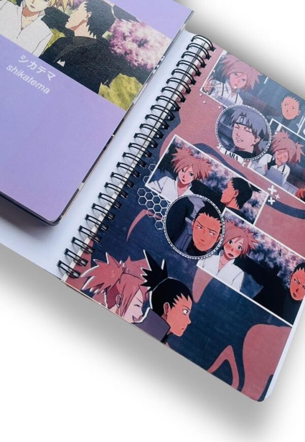 Goku Ki Dukan Shikamaru X Temari Love Notebook/Sketchbook with 24 artcovers of them & free stickers also - for writing your journals or drawing purpose with 120GSM OFF-White Color Paper - Image 5