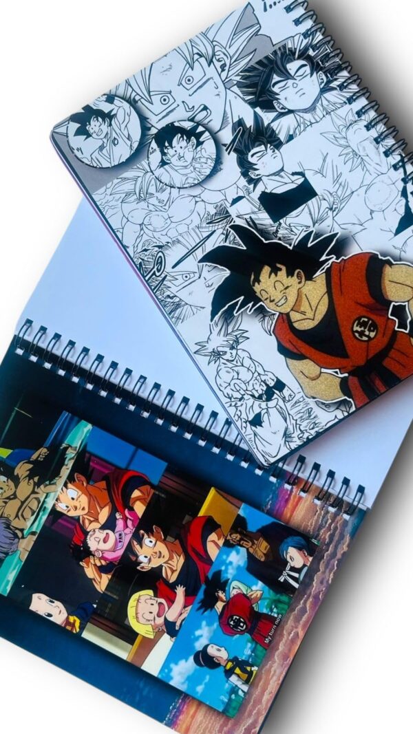 Goku Notebook/Sketchbook with 24 artcovers of Goku & Free Stickers for Writing Your journals or Drawing Purpose with 120GSM Off-White Color Paper - Image 4