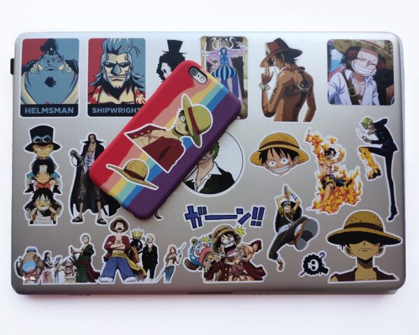 32 One Piece Anime Stickers Set for Laptop, Mobile & All Plain Surfaces