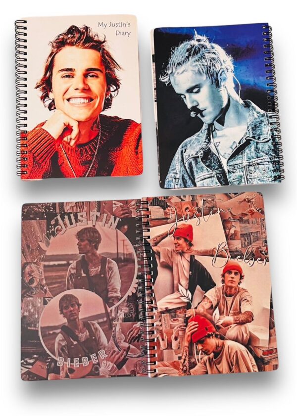 Goku Ki Dukan Belieber 1 Notebook with Free Sticker, Song & Album Names & Quotes with 24 Art Cover in Coated Embossed Board Canvas paper, 110 Pages of 100 GSM Off-White Color Paper